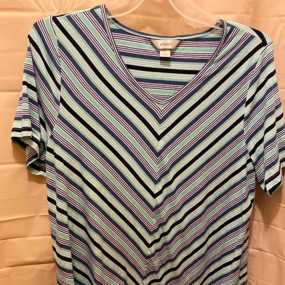 CJ Banks Striped Top | 1X